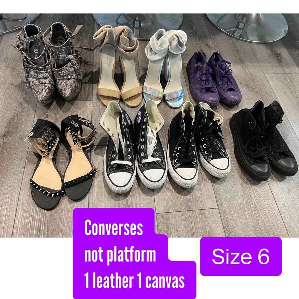 YRU, JEFFREY CAMPBELL, NAKED WOLFE, VANS, CONVERSE, MELISSA, UNIF, size 6